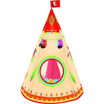 Dětský stan LEAN Toys 15246 Indiánský stan Teepee pro děti 160 × 105 cm, krémový