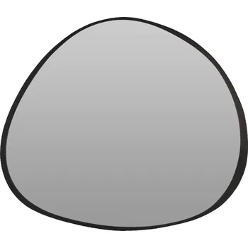 Zrcadlo Home Styling Collection Zrcadlo s kostrbatým tvarem, černý rám, 62,5 × 53,5 cm