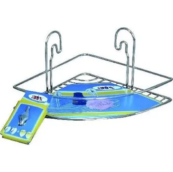 Sada koupelnových doplňků M.A.T. Group polička rohová 1 patro Stick 20 × 20 × 13 cm Cr