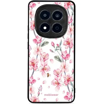 Mobiwear Glossy lesklé pouzdro na Xiaomi Redmi Note 15 Pro+ 5G růžové květy