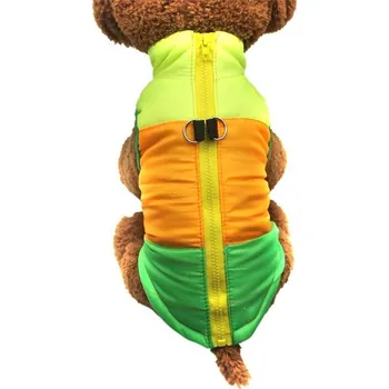 Obleček pro psa Surtep Pruhovaná vesta žlutá/oranžová/zelená XS
