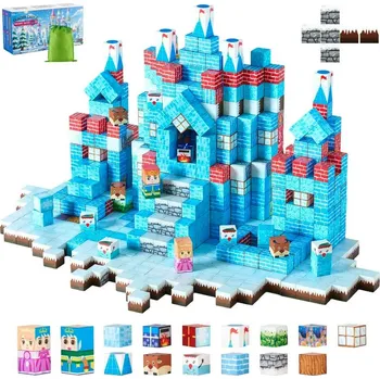 ostatní stavebnice Vevor Magnetické bloky ledovcového hradu, 150 ks