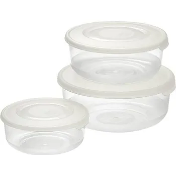 Dóza na potraviny Tontarelli Sada 3 ks dóz na potraviny kulatá bílá
