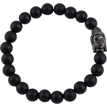 Náramek Feng Shui Harmony Meditační náramek z černého kamene Buddha