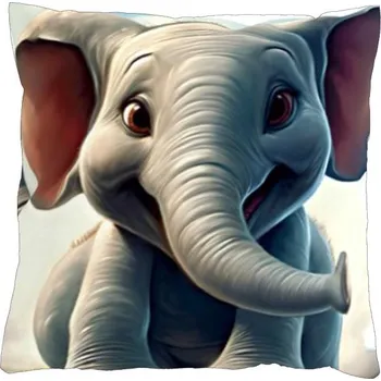 Povlečení 4sleep Povlak na polštář 40 × 40 na zip velur - Slůně