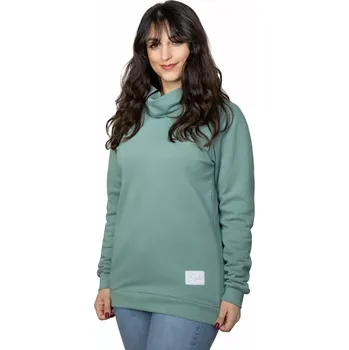 Dámská mikina ESITO | Dámská mikina Alex Kaktus extended - zelená / S