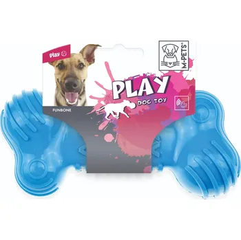Hračka pro psa M-Pets FUNBONE psí kost na hryzání modrá 18 × 8 × 5 cm