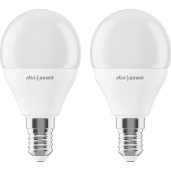 Žárovka AlzaPower LED 8-55W, E14, P45, 2700K, set 2ks