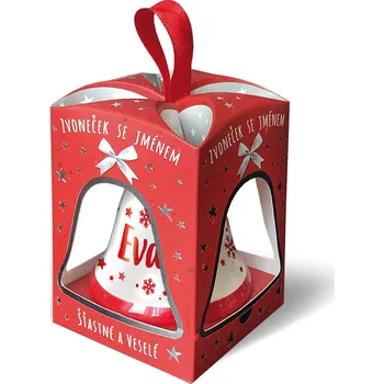 Bytová dekorace Nekupto Vánoční zvonek se jménem EVA