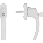 Blaugelb Okenní klička FGS 1758 uzamykací, 45°, trn 37 mm, RAL9016 bílá