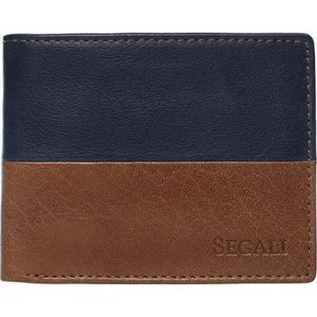 Peněženka SEGALI 80892 koňak/modrá