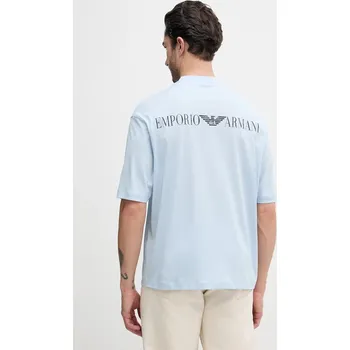 Bavlněné tričko Emporio Armani EM005737.AF24470 modrá 05X, vel. XXL