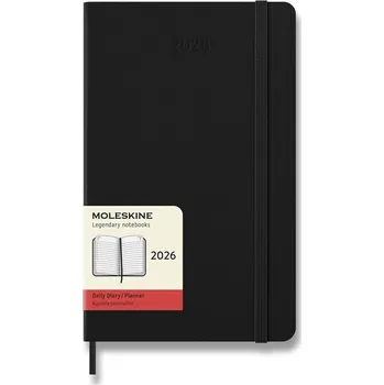 Diář Moleskine 2026 L denní, tvrdé desky, černá