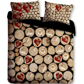 Povlečení Gipetex 3D Bavlněné povlečení Catasta Tronchi 220 × 200 / 70 × 90 cm (2 ks)