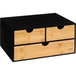 5Five 3-zásuvkový bambusový organizér Black Bamboo