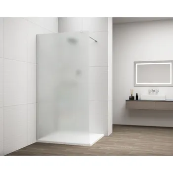 Erga Paris, sprchová zástěna Walk-In 120x200 cm, 8mm sklo námraza, chromový profil, ERG-V02-PARIS-120x200-FR-CR