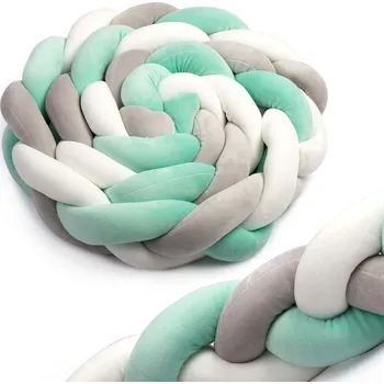 Dětská postýlka Ricokids Nárazník do postýlky 2 m mátově šedý