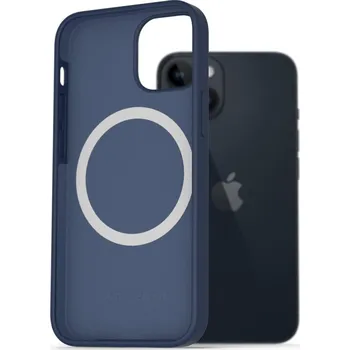 Pouzdro na mobilní telefon AlzaGuard Silicone Case Compatible with Magsafe pro iPhone 14 modrý