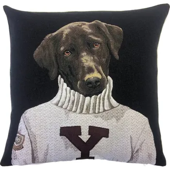 Povlečení Home of Christmas Gobelínový povlak 45 × 45 cm, Černý labrador