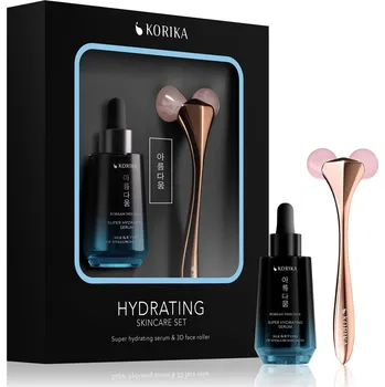 Pleťové sérum KORIKA Hydrating Skincare Set Super Hydrating Serum 30 ml + 3D Face Roller