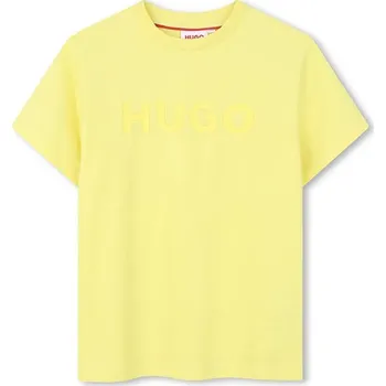 Chlapecké tričko Dětské bavlněné tričko HUGO G01014.114.150 žlutá 10X, vel. 126