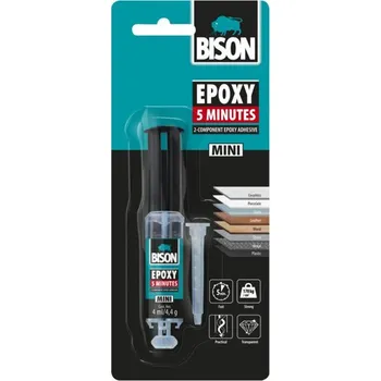 Kancelář BISON EPOXY MINI 5 min 4 ml | rychlé epoxidové lepidlo | stříkačka