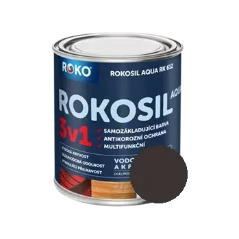 univerzální barva Univerzální vodouředitelná barva Rokosil Aqua 3v1 0,6 L kaštanová hnědá čsn2880