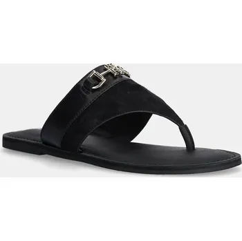 Dámské žabky Kožené žabky Tommy Hilfiger MIXED LEATHER HORSEBIT THONG FW0FW08506 černá 99X, EUR 38