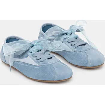 Dámské tenisky Semišové tenisky Answear.LAB POWDER BLUE ZARA.hak modrá 50X, EUR 36