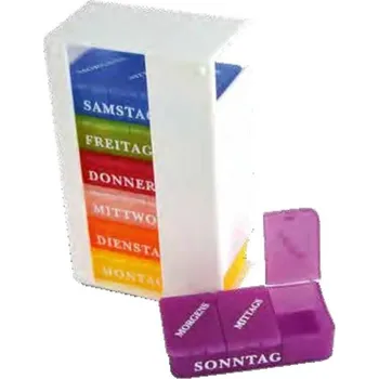Dávkovač léků Sundo Týdenní dávkovač léků 7 × 3, v němčině