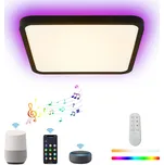 IMMAX NEO LITE TUDO Smart stropní svítidlo s RGB podsvícením 40x40cm, 50W Tuya WiFi černé