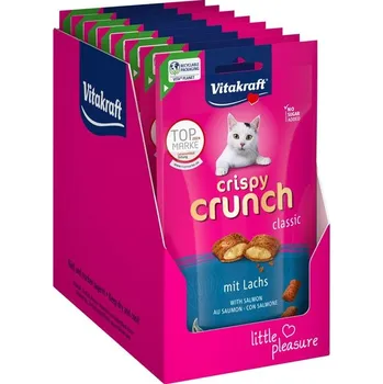 Pamlsek pro kočku Vitakraft Crispy Crunch losos 8 × 60 g