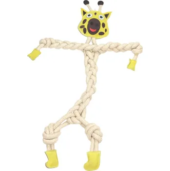Hračka pro psa animALL Mr. Roper Žirafa kůže + lano 78 cm/16 mm