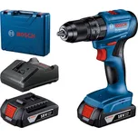 Bosch GSB 185-LI Professional Aku vrtačka s příklepem, 18V 2x2,0Ah (06019K3100)