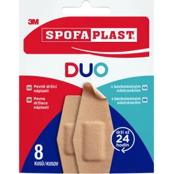 Náplast 3M Spofaplast Duo náplasti, mix různých druhů, balení 8 ks