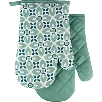 Euromat Chňapka kuchyňská/rukavice s magnetem a poutkem - Geometrie mátová