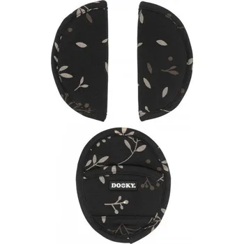 Návlek na bezpečnostní pás Dooky Chránič pásu Romantic Leaves Black