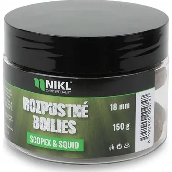 Boilies Nikl Rozpustné boilies Scopex & Squid 150 g 14 mm