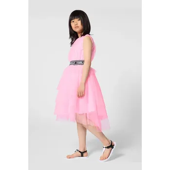 Dámské šaty Dívčí šaty Karl Lagerfeld Z31147.114.150 růžová 42X, vel. 126