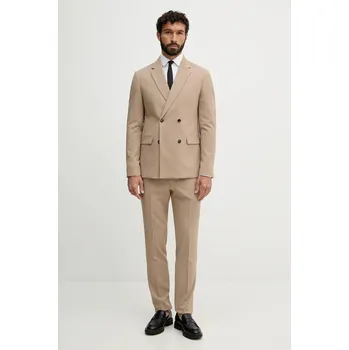 Pánský oblek Oblek Lindbergh 30.61040DB béžová 80X, vel. 56