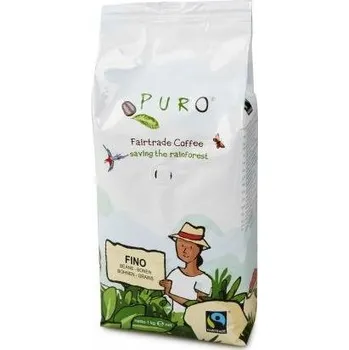 Káva Puro Zrnková káva Fairtrade FINO 100% Arabica 1 kg