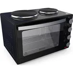 BROCK Elektrická horkovzdušná trouba 30 l s dvouplotýnkovým vařičem 3200 W