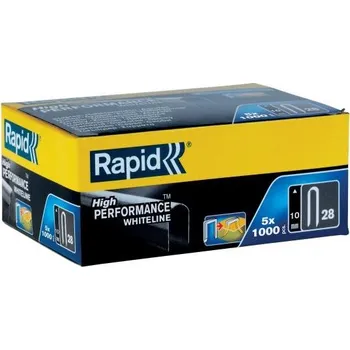Spona do sešívačky RAPID 28/10mm, 5x1000ks, bílé, krabička