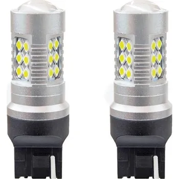 Auto-moto AMIO LED žárovka 1156 CAN-BUS 24x SMD 3030 T20 7440 w21w 12V/24V bílá 5600k, sada 2 ks