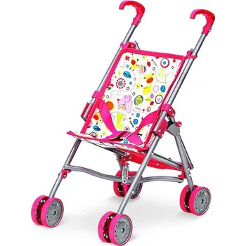 Kočárek pro panenku Sparkys Dětský kočárek golfky - růžový s obrázky
