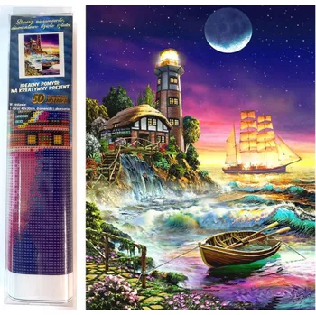 Diamantové malování Norimpex Bouřlivé pobřeží 30 × 40 cm