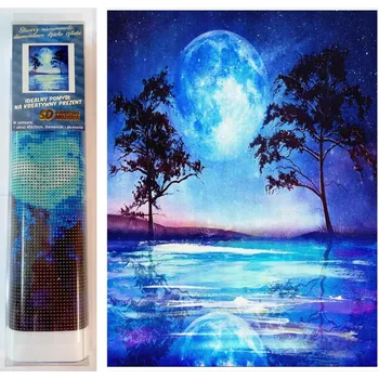 Diamantové malování Norimpex Modrý úplněk 30 × 40 cm