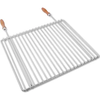 Grilovací rošt DEOS Nerezový grilovací rošt s nastavitelnou šířkou 45-55×37cm s rukojetí