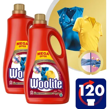 WOOLITE Mix Colors 2× 3,6 l (120 praní)