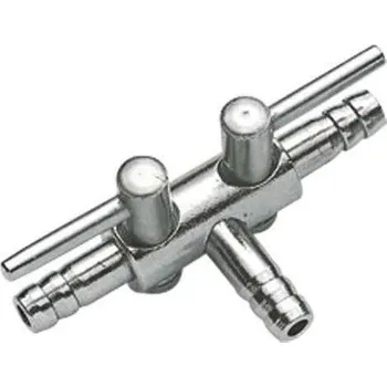 Akvarijní technika Hobby Dvoucestný vzduchový kohout 4/6 mm kovový